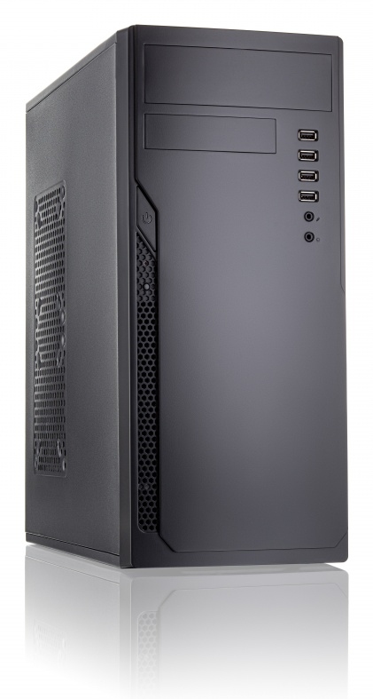 Корпус Foxline FL-301-FZ500R <MidiTower, ATX, 500Вт, 4xUSB2.0, Audio> (черный)