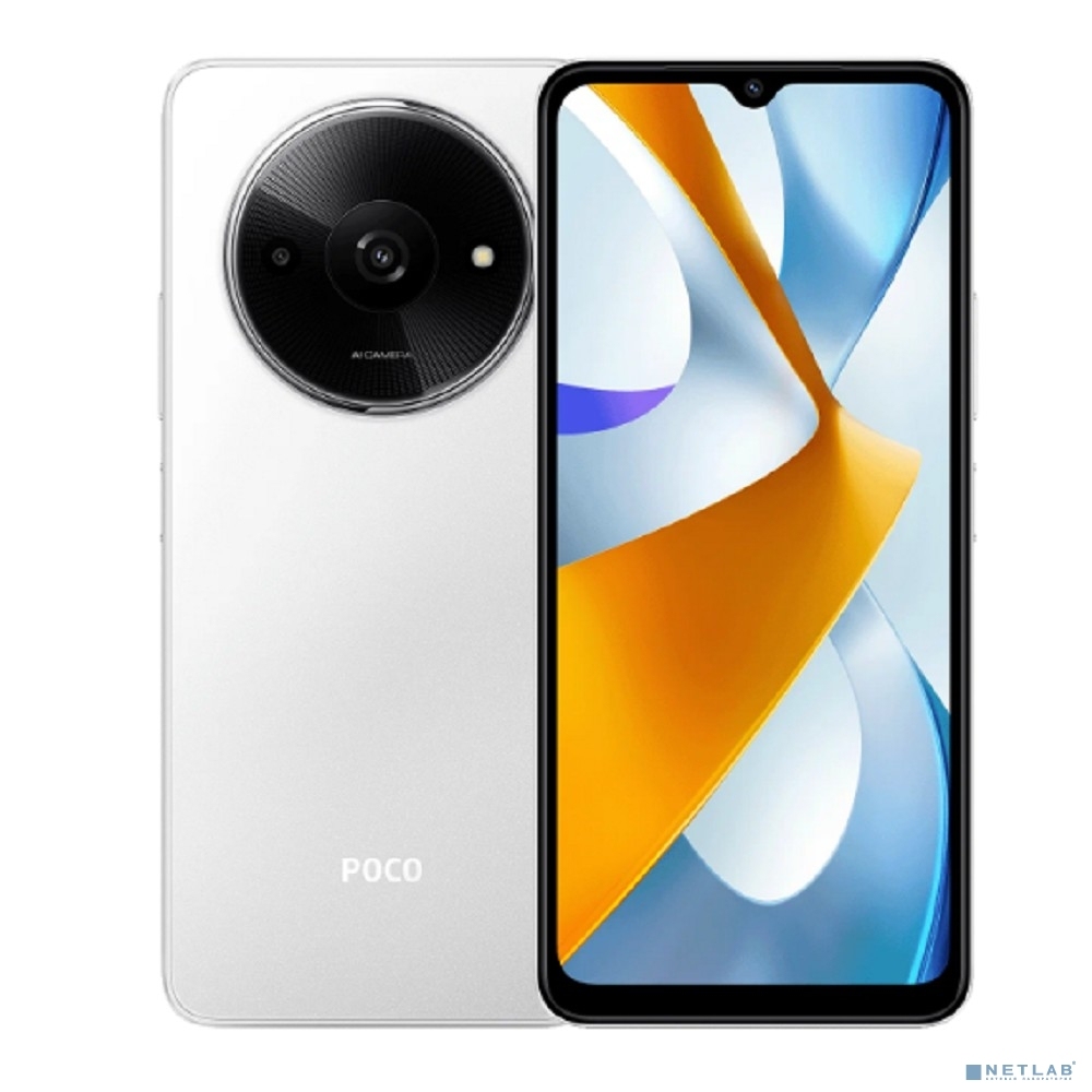 Смартфон POCO C61 4/128Gb <Helio G36, 4GB, 128GB, WiFi, BT, LTE, 6.78", Android 14> (белый)