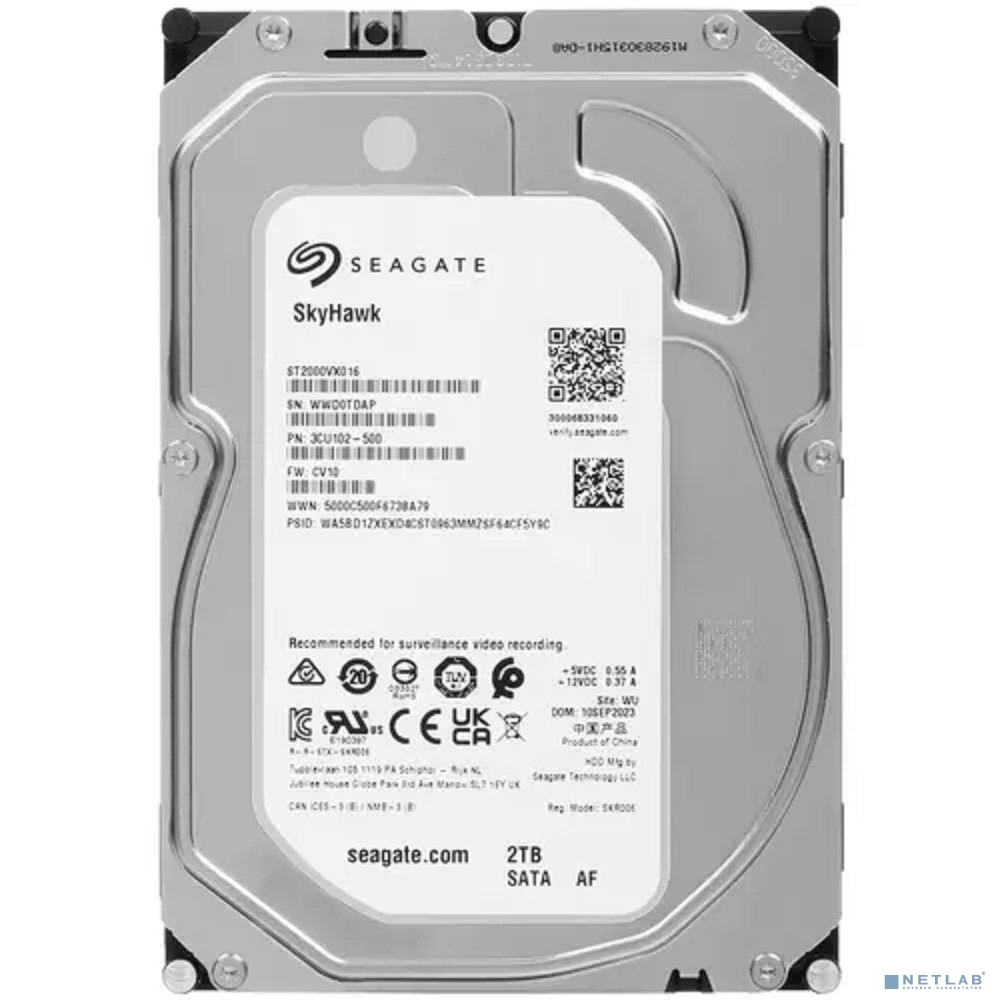 Жесткий диск  2TB Seagate SkyHawk (ST2000VX016) <SATA3, 5900, 256Mb>