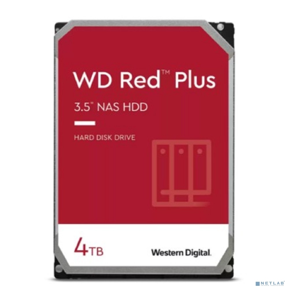 Жесткий диск  4TB WD Red Plus (WD40EFPX) <SATA3, 5400, 256Mb>