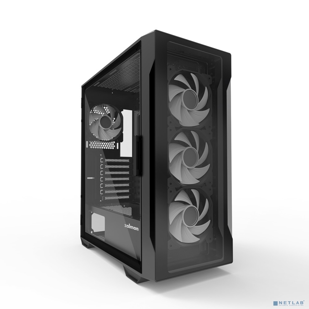 Корпус Zalman i3 Neo TG <ATX, без БП, 1xUSB2.0, 2xUSB3.0, Audio, окно, 4xARGB FAN> (черный)