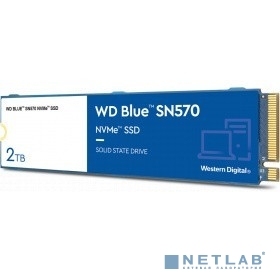 Накопитель SSD 2TB WD Blue SN570 (WDS200T3B0C) <M.2 2280, NVMe, PCI-Ex4 3.0>