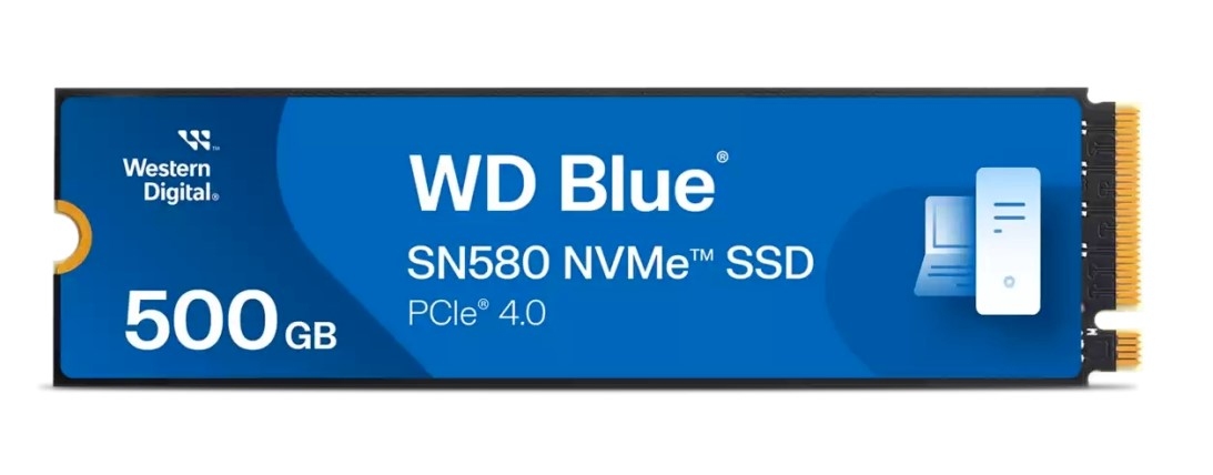 Накопитель SSD  500GB WD Blue SN580 (WDS500G3B0E) <M.2 2280, NVMe, PCI-Ex4 3.0>