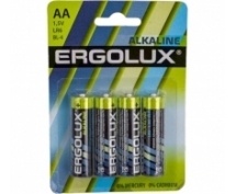 Элемент питания LR6 Ergolux АА Alkaline BL-4 (4шт, 1.5В) (в пленке)