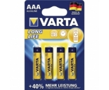 Элемент питания LR03 Varta Longlife AAA BL4 (4103) (4шт)