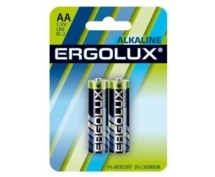 Элемент питания LR6 Ergolux АА Alkaline BL-2  (2шт, 1.5В)