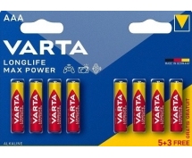 Элемент питания LR03 Varta Longlife Max Power AAA BL5+3 (8шт)