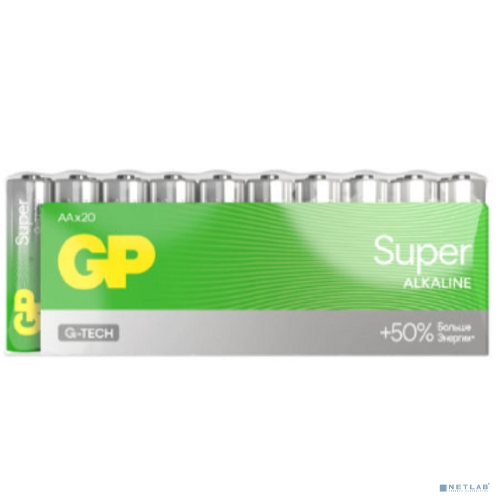 Элемент питания LR6 GP Super Alkaline 15AA21-2CRSWC20 AA (20шт) спайка