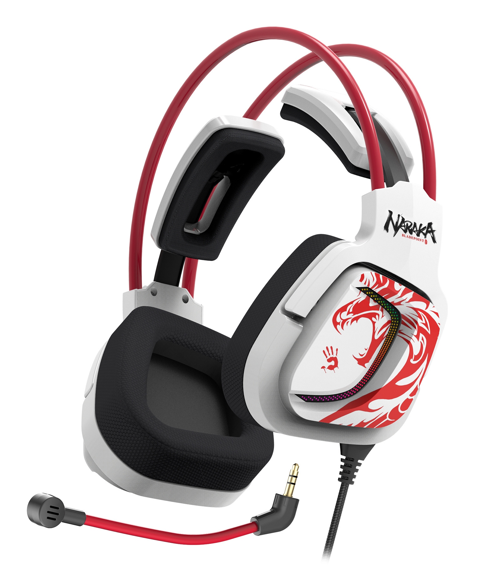 Гарнитура A4Tech Bloody G575 Naraka (стерео, USB) (бело-красная)