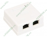 Розетка RJ-45 8P8C для сети 5E (NA214) двойная