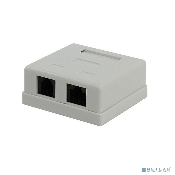 Розетка Cablexpert RJ45+RJ11 кат.5e UTP внешняя 2 порта, NA-TA/1