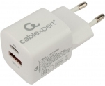 Зарядное устройство USB Gembird/Cablexpert (MP3A-PC-46) <QC3.0, 20Вт, 3А, 1xUSB, 1xType-C> (белый)