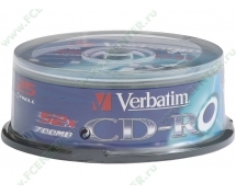 Диски CD-R 700MB Verbatim 52x (43432) <25 шт, на шпинделе, упаковка>
