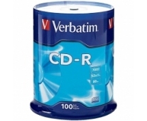 Диски CD-R 700MB Verbatim 52x (43430) <100 шт, на шпинделе, упаковка> DL+