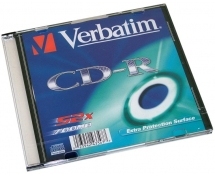 Диск CD-R 700Mb Verbatim 52x (43347) <Slim>