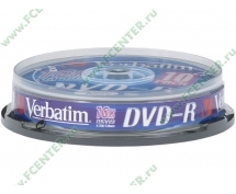 Диски DVD-R 4.7Gb Verbatim 16х (43523) <10 шт, на шпинделе, упаковка>