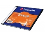 Диски DVD-R 4.7Gb Verbatim 16х (43547) <20 шт, slim, упаковка>