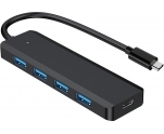 Разветвитель USB 3.0 Type-C Gembird UHB-C424 (4xUSB3.0) (активный, разъем Type-C)