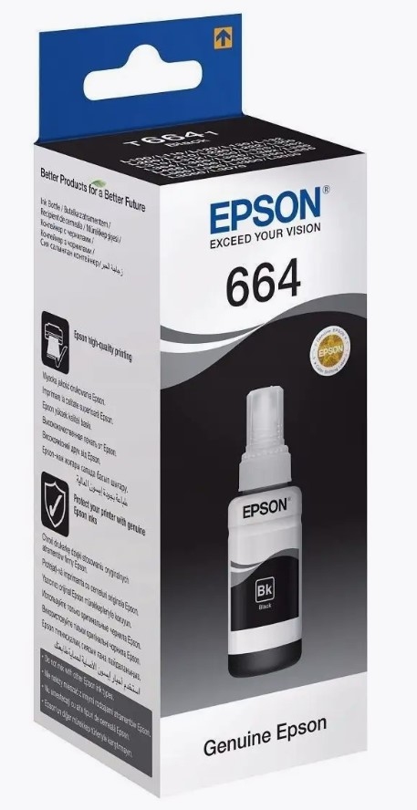 Чернила Epson Original C13T66414A <L100/110/120/1300/132/200/210/222/300/3050/3060/3070/312/350/355/362/364/366/382/386/456/486/550/555/566> <черные>