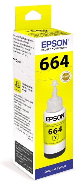 Чернила Epson Original C13T66444A <L100/110/120/1300/132/1455/200/210/222/300/3050/3060/3070/312/350/355/362/364/366/382/386/456/486/550/555/566/605/655> <желтые>