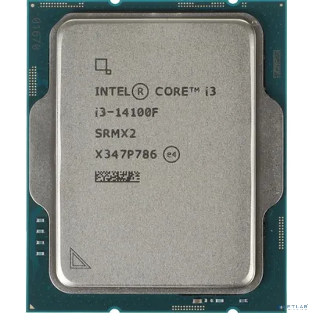 Процессор Intel Core i3-14100F <3.5-4.7ГГц, 4+0 ядра, 12M, 58-110Вт, LGA1700> OEM