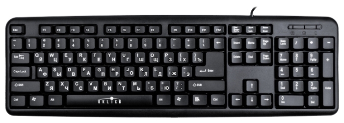 Клавиатура Oklick 180M <PS/2> (черная)