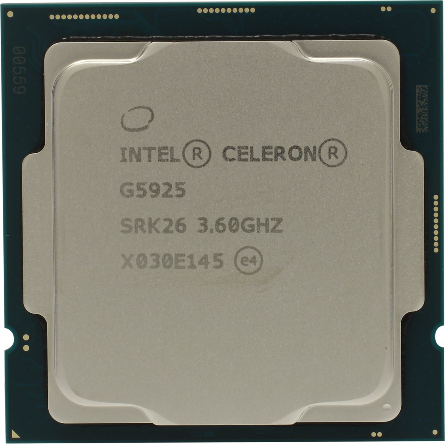 Процессор Intel Celeron G5925 <3.6ГГц, 2 ядра, 2x256K+4M, UHD610, 58Вт, LGA1200> OEM