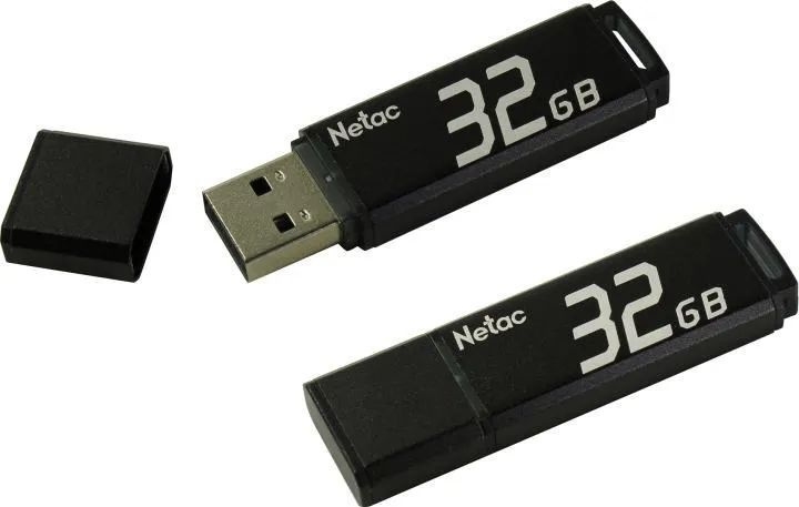 Накопитель  32GB Netac U351 (NT03U351N-032G-20BK) <USB2.0>