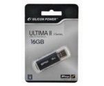 Накопитель  16GB Silicon Power Ultima II (SP016GBUF2M01V1K) <USB2.0> (черный)