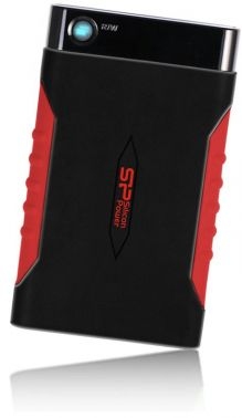 Внешний жесткий диск SILICON POWER Armor A15, 2ТБ, черный/красный [sp020tbphda15s3l]