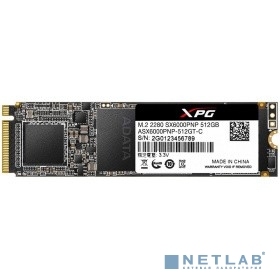 Накопитель SSD  512GB ADATA XPG SX6000 Pro (ASX6000PNP-512GT-C) <M.2 2280, NVMe, PCI-Ex4 3.0>