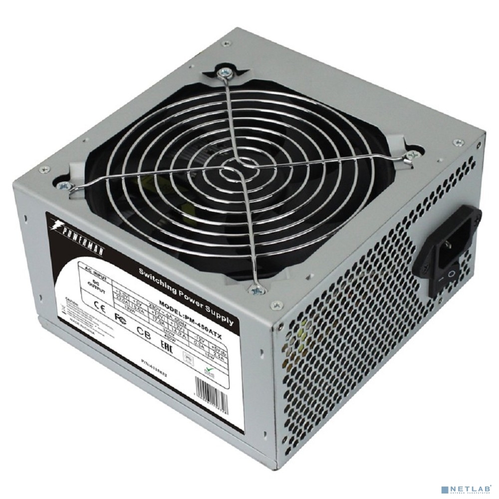 Блок питания  450Вт PowerMan PM-450ATX <ATX 2.2, 120мм>