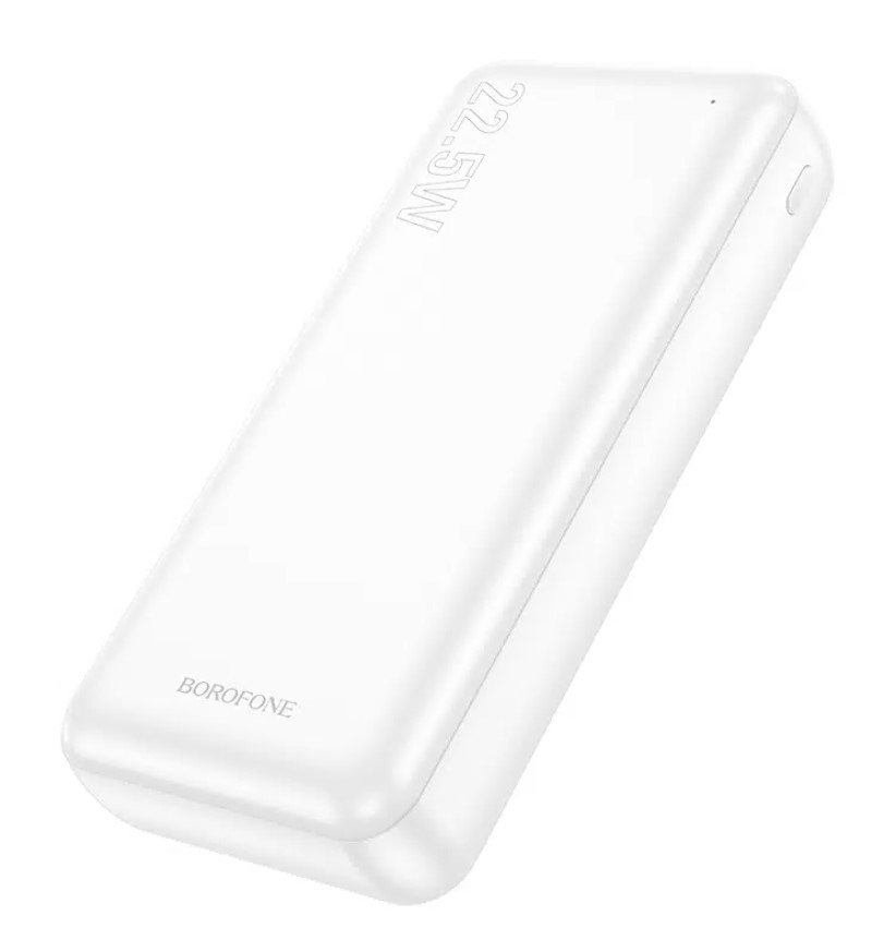 Внешний портативный аккумулятор BOROFONE bj38a 20000mAh 2USB+Type-C 3.0A PD 20W+QC3.0 белый