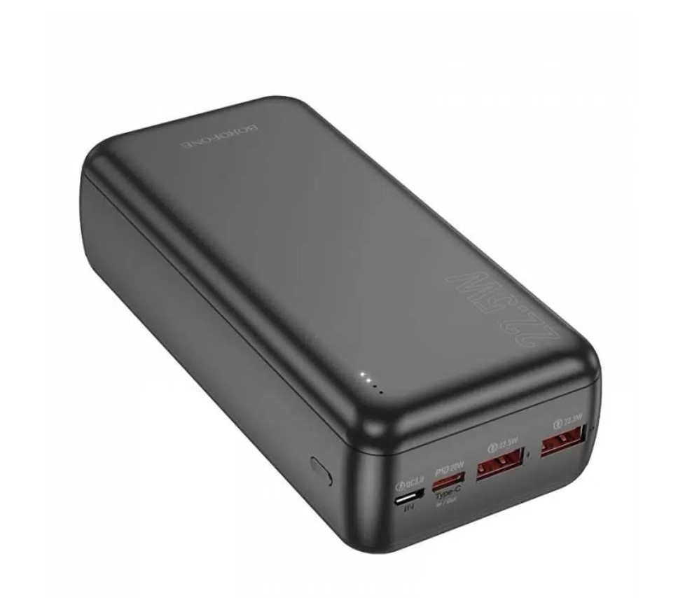 Внешний портативный аккумулятор BOROFONE BJ38B 30000mAh 2USB+Type-C 3.0A PD 20W+QC3.0 черный