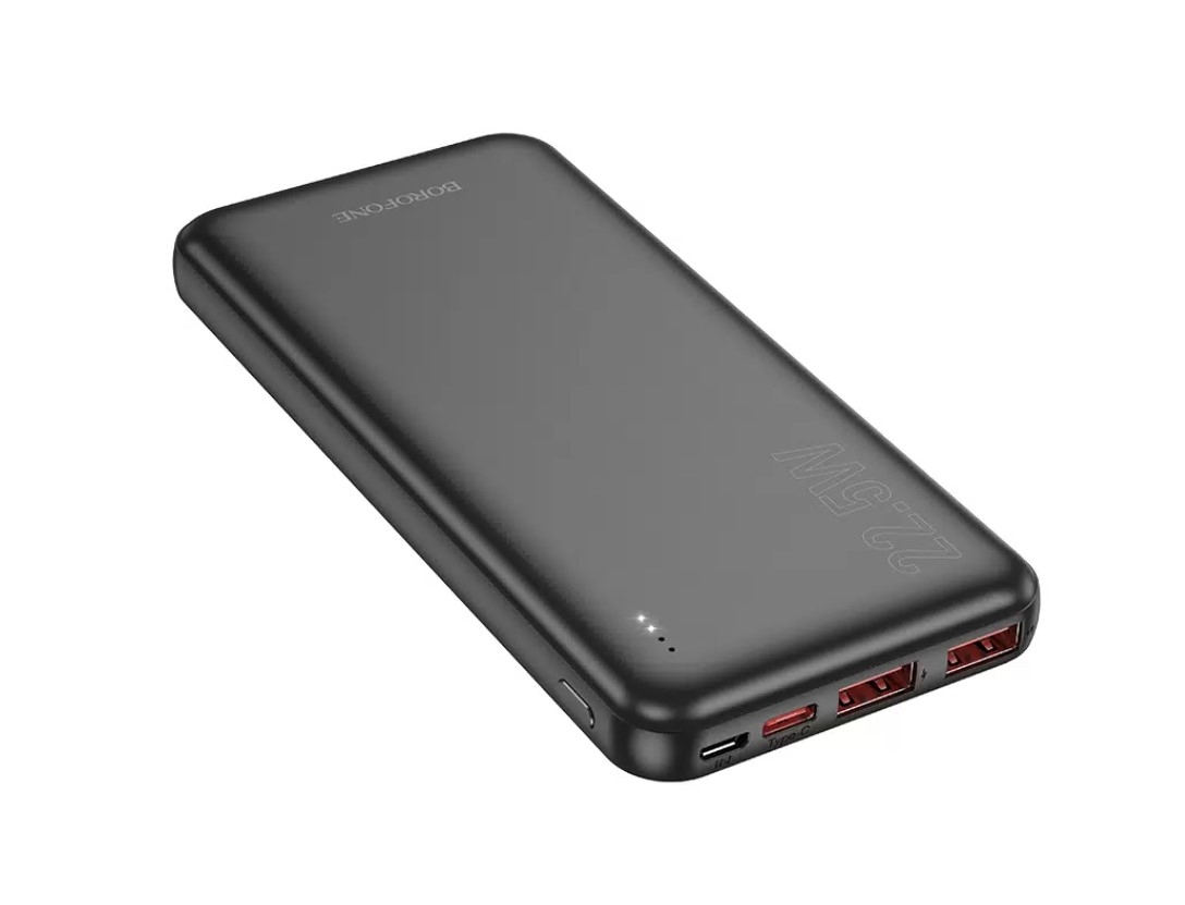 Внешний портативный аккумулятор BOROFONE BJ38 10000mAh 2USB+Type-C 3.0A PD 20W+QC3.0 черный