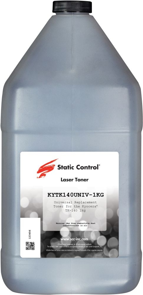 Тонер Static Control для Kyocera FS-1030/1100/1120/1300 (TK-140), KYTK140UNIV, 1 кг, флакон (Static Control)