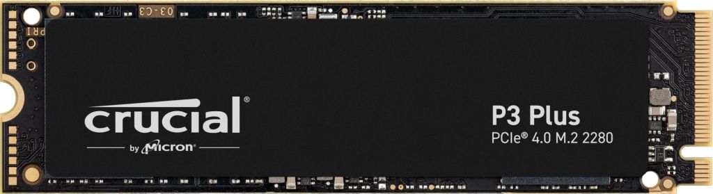 Накопитель SSD  500GB Crucial P3 Plus (CT500P3PSSD8) <M.2 2280, NVMe, PCI-Ex4 4.0>