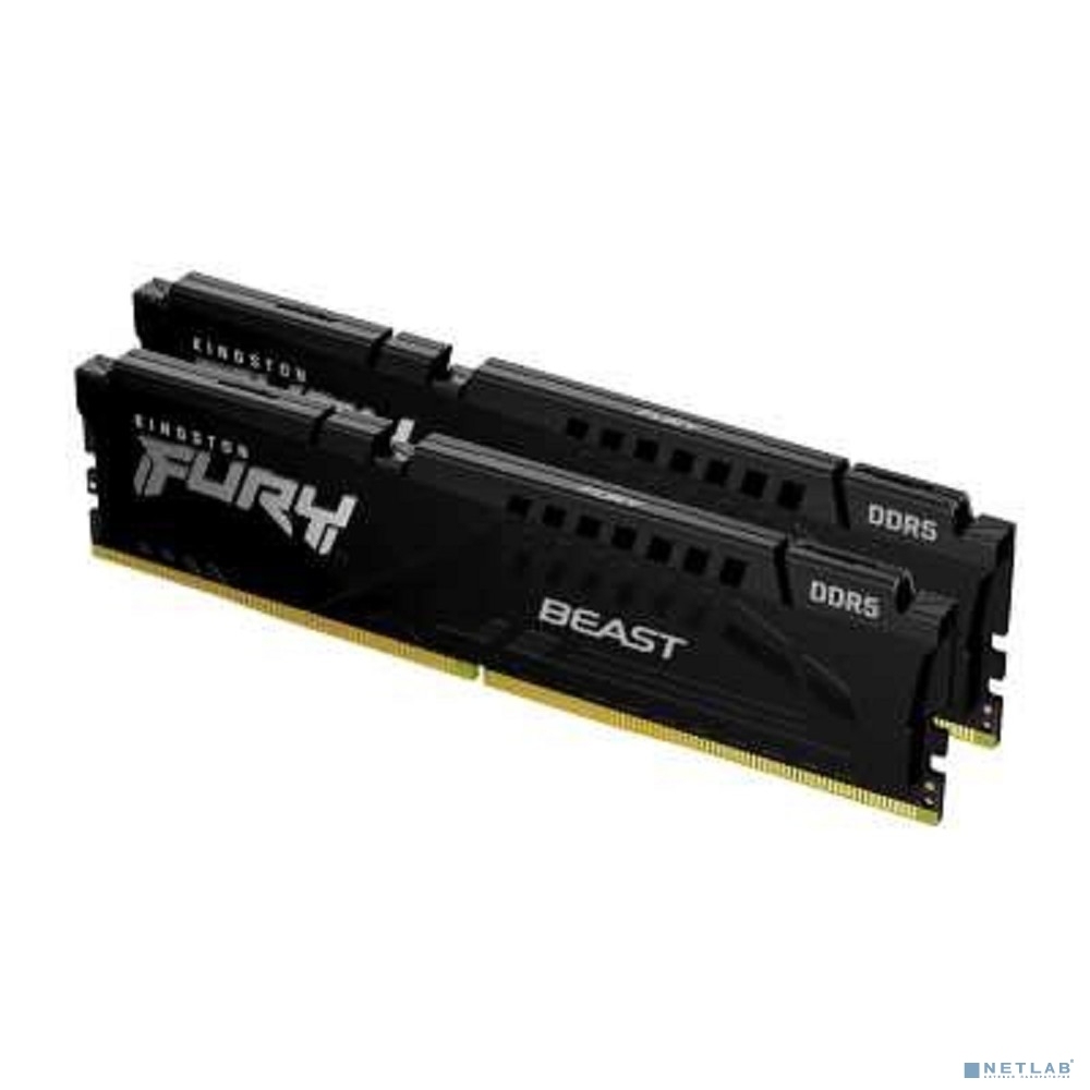 Набор памяти DDR5 2x16GB 5200МГц Kingston FURY Beast Black (CL40, 1.25V) радиатор (черный)