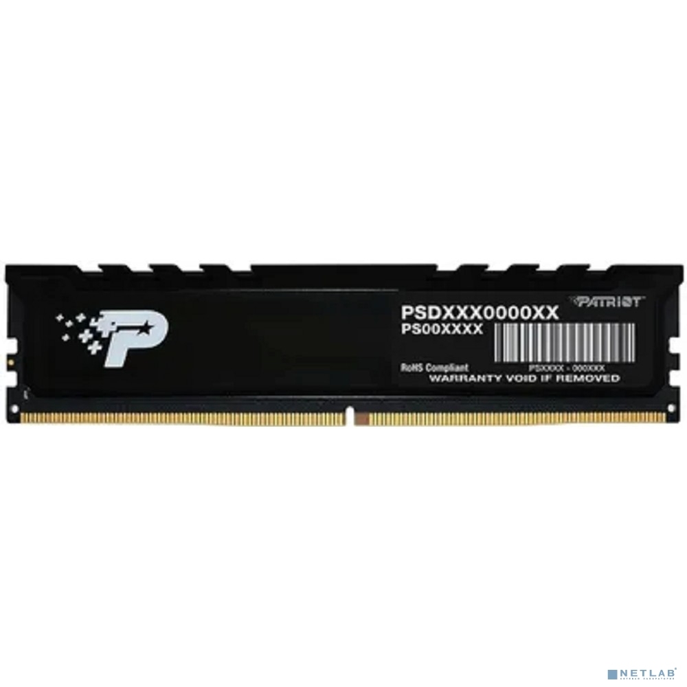 Модуль памяти DDR5 16GB 5200МГц Patriot Signature Premium (CL42, 1.1V) радиатор (черный)