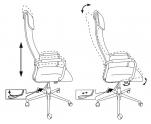 Кресло руководителя Бюрократ KB-9N/DB/TW-10N TW-05N TW-10N сетка/ткань (синий)