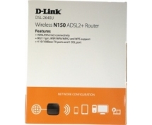 D-Link DSL-2640U/R1A <Wi-Fi роутер+Модем xDSL> <Annex A, ADSL2+, 802.11n, N150, 4х100Мб/с>