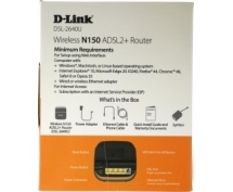 D-Link DSL-2640U/R1A <Wi-Fi роутер+Модем xDSL> <Annex A, ADSL2+, 802.11n, N150, 4х100Мб/с>