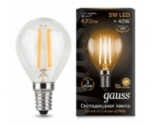 Лампа светодиодная Gauss LED Filament globe E14 9W 2700K 1/10/50