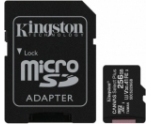 Карта памяти MicroSD 256GB Kingston Canvas Select Plus A1 UHS-I U1 V10 + адаптер (SDCS2/256GB)