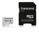 Карта памяти MicroSD 128GB Transcend 300S UHS-I U3 A1 V30 + адаптер (TS128GUSD300S-A)