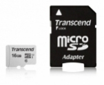 Карта памяти MicroSD  16Gb Transcend 300S UHS-I U1 + адаптер (TS16GUSD300S-A)