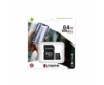 Карта памяти MicroSD  64GB Kingston Canvas Select Plus A1 UHS-I U1 V10 + адаптер (SDCS2/64GB)