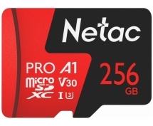 Карта памяти MicroSD 256GB Netac P500 Extreme Pro + адаптер (NT02P500PRO-256G-R)