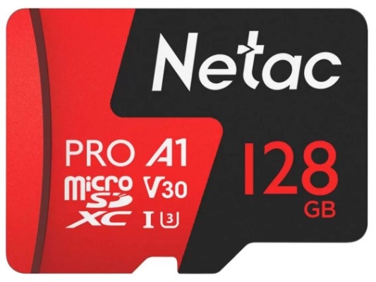 Карта памяти MicroSD 128GB Netac P500 Extreme Pro + адаптер (NT02P500PRO-128G-R)