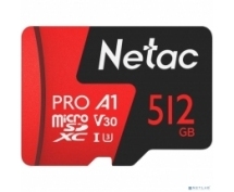 Карта памяти MicroSD 512GB Netac P500 Extreme Pro + адаптер (NT02P500PRO-512G-R)